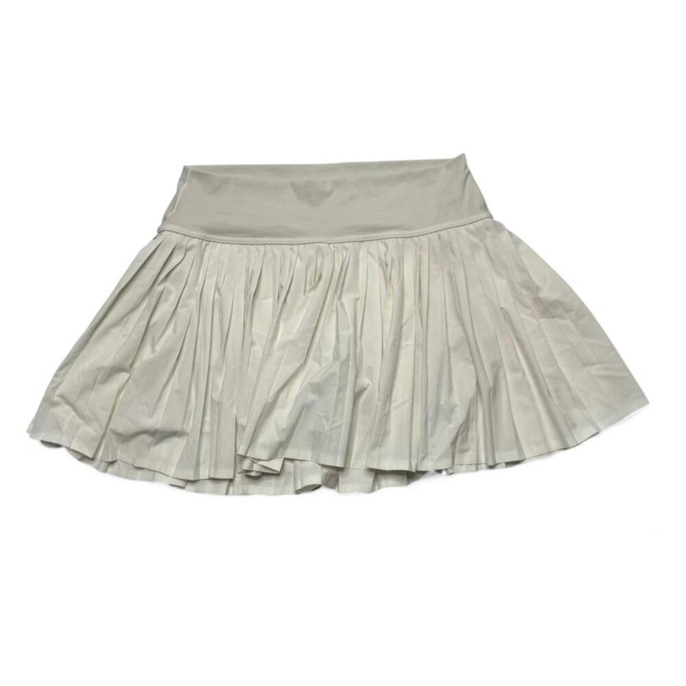 aerie Pleated Tennis Midi Skirt White